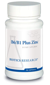 BIOTICS RESEARCH B6/B1 Plus Zinc 60 capsules front view