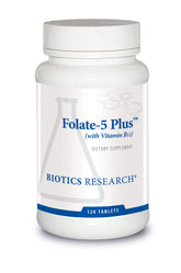 BIOTICS RESEARCH Folate-5 Plus 45g supplement front view