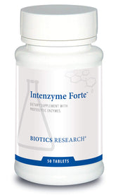 BIOTICS RESEARCH Intenzyme Forte enzyme supplement tablet front view