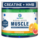 BioTrust Ageless Muscle Creatine HMB Powder 280g front view