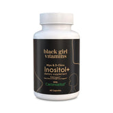 Black Girl Vitamins Inositol supplement front view with packaging