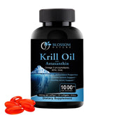 Blossom Nature Antarctic Krill Oil Softgels front view with packaging