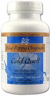 Blue Poppy ColdQuell Herbal Supplement 500mg 60 Capsules front view