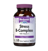BlueBonnet Stress B-Complex Capsules front view with 100 vegetable capsules