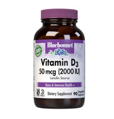 BlueBonnet Vitamin D3 2000 IU Vegetable Capsules front view