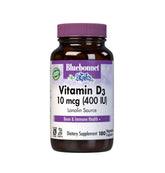 BlueBonnet Vitamin D3 400 IU Vegetable Capsules front view