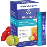 Blueshift Pre-Game raspberry lime powder packet front view