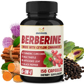 BMVINVOL Berberine Capsules front view with packaging