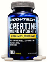 BodyTech Creatine Capsules 300 count front view