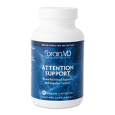 BRAINMD Attention Support supplement front view with packaging
