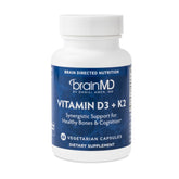 BRAINMD Vitamin D3 + K2 supplement bottle front view
