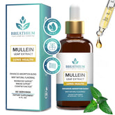 BREATHIUM Mullein Extract Drops front view with peppermint flavor