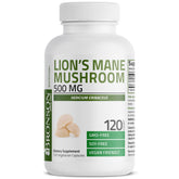 Bronson Lion's Mane Mushroom 500MG capsules front view