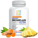 Bruizex Ultra Bromelain and Quercetin Supplement 120 Capsules front view