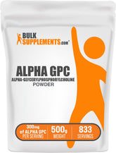 BulkSupplements Alpha GPC Powder 300mg front view packaging