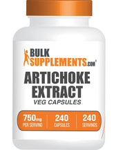 BulkSupplements Artichoke Extract Capsules 750mg front view