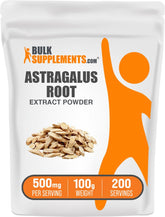 BulkSupplements Astragalus Root Extract Powder front view packaging