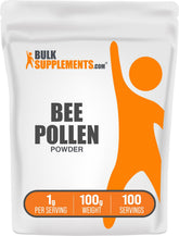 BulkSupplements Bee Pollen Powder 100g front view