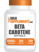 BulkSupplements Beta Carotene Softgels 25000IU bottle front view