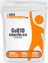 BulkSupplements CoQ10 Powder 200mg 100g front view