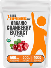 BulkSupplements Cranberry Extract Powder 500g front view