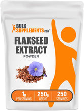BulkSupplements Flaxseed Extract Powder 249g front view