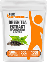 BulkSupplements Green Tea Extract Powder 500g packaging front view