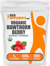 BulkSupplements Hawthorn Berry Extract Powder 500g front view