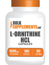 BulkSupplements L-Ornithine HCl Capsules 1000mg front view