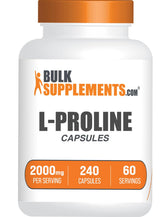 BulkSupplements L-Proline 2000mg capsules front view