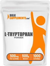 BulkSupplements L-Tryptophan Powder 500mg front view