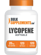 BulkSupplements Lycopene 20mg softgels front view with packaging