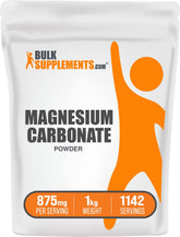BulkSupplements Magnesium Carbonate Powder 1000g front view