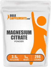 BulkSupplements Magnesium Citrate Powder 400mg front view