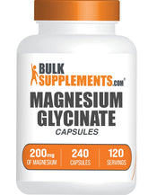 BulkSupplements Magnesium Glycinate Capsules 200mg front view