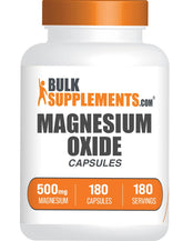 BulkSupplements Magnesium Oxide 500mg capsules front view