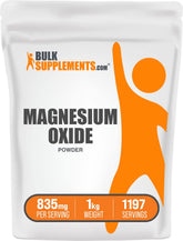 BulkSupplements Magnesium Oxide Powder 500mg front view