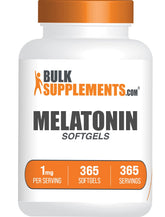 BulkSupplements Melatonin 1mg softgels front view packaging