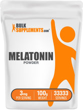 BulkSupplements Melatonin Powder 3mg 110g front view
