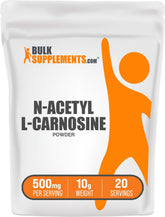 BulkSupplements N-Acetyl L-Carnosine Powder 500mg front view