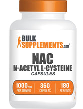 BulkSupplements N-Acetyl L-Cysteine 1000mg capsules front view