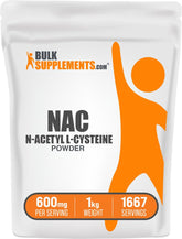BulkSupplements N-Acetyl L-Cysteine Powder 1000g front view