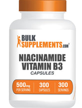 BulkSupplements Niacinamide 500mg capsules front view