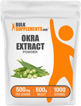 BulkSupplements Okra Extract Powder 500g front view