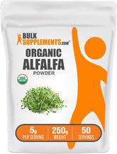 BulkSupplements Organic Alfalfa Grass Powder 295g front view