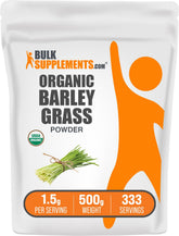 BulkSupplements Organic Barley Grass Powder 500g front view