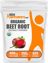 BulkSupplements Organic Beet Root Extract Powder front view packaging