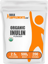 BulkSupplements Organic Inulin Powder 500g front view