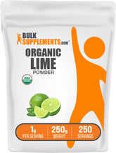 BulkSupplements Organic Lime Powder 272g front view