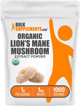 BulkSupplements Organic Lion's Mane Extract Powder front view